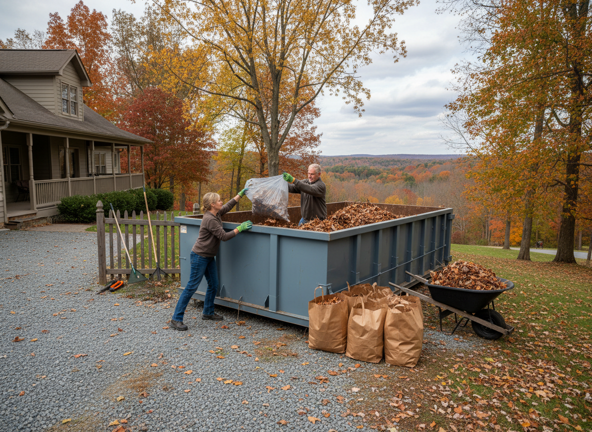 Managing Fall Leaf and Yard Waste with Dumpster Rental in Allegheny County